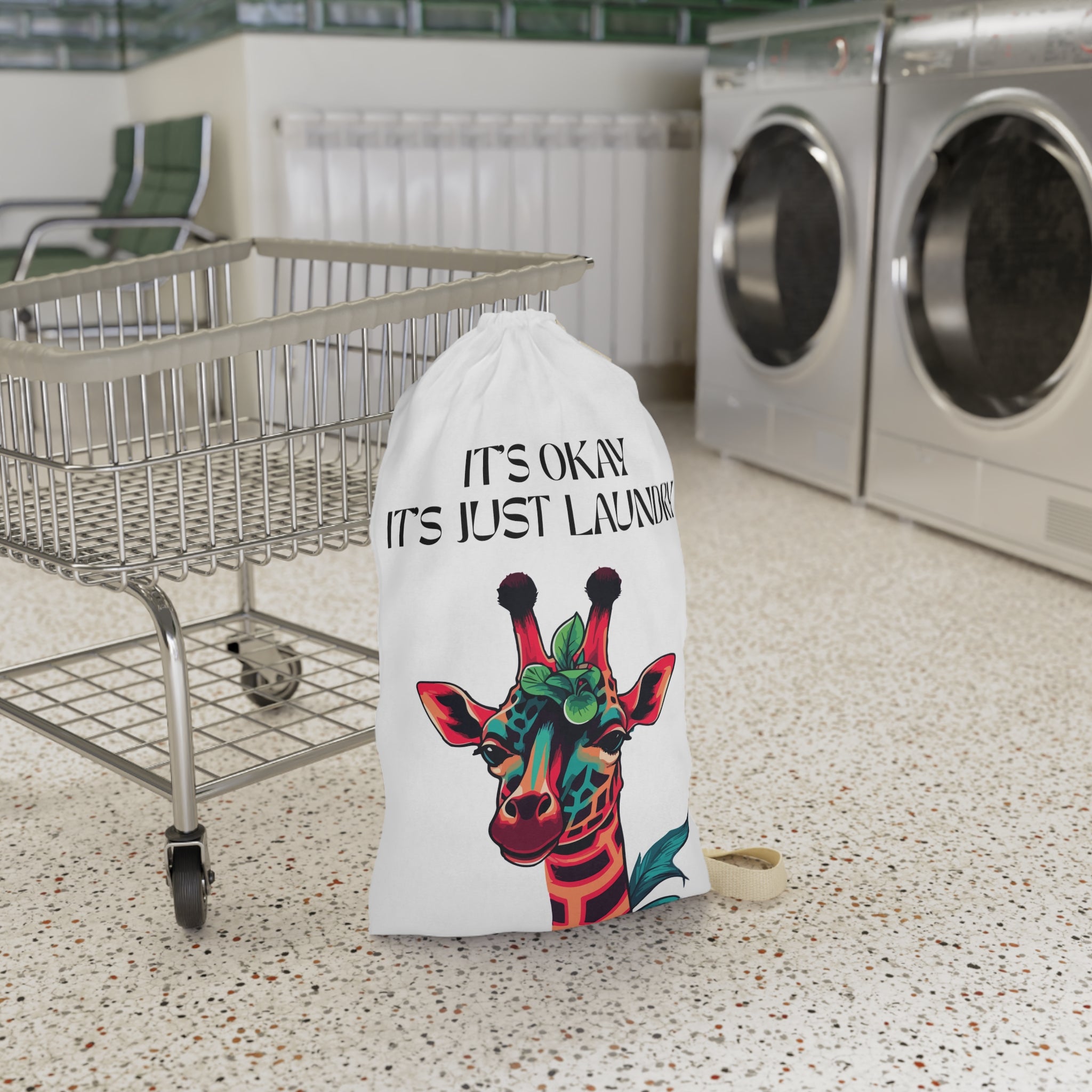 Giraffe Laundry Bag – “It’s Okay, It’s Just Laundry” Cute Organizer
