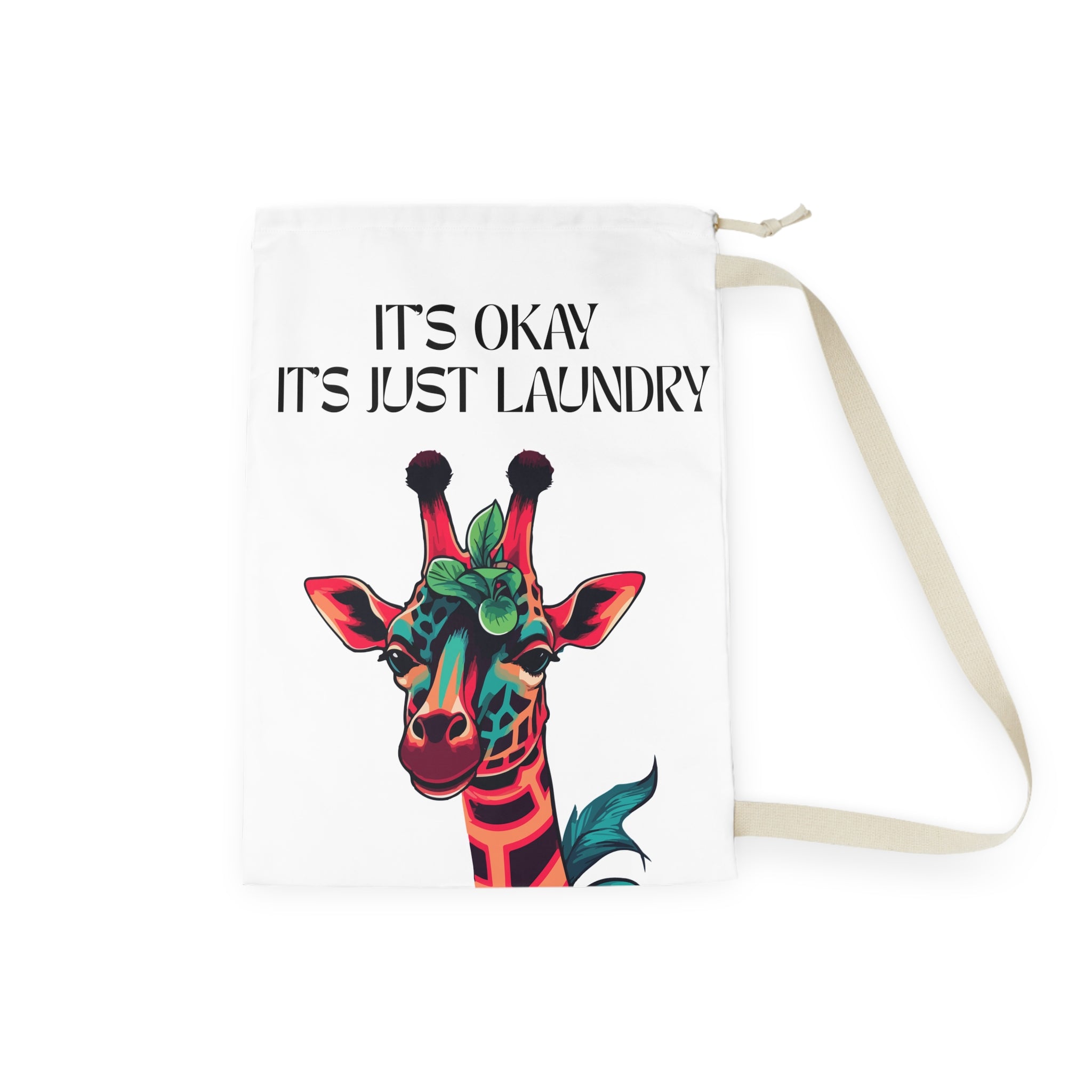 Giraffe Laundry Bag – “It’s Okay, It’s Just Laundry” Cute Organizer